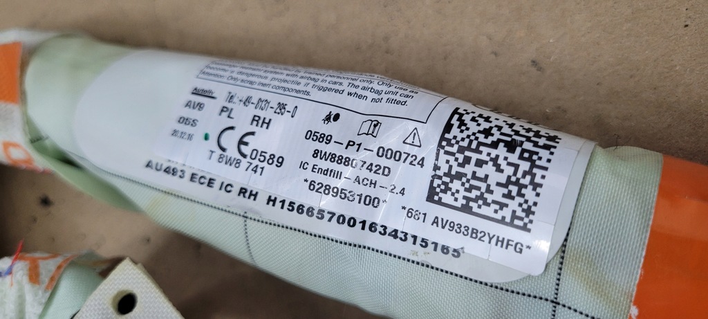 фото №7, A5 8w s5 шторка безпеки повітряна подушка безпеки ліва 8w8880741d sportback 5d org