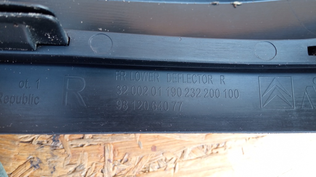 фото №12, Citroen c3 iii 16- накладка нижня спойлер бампера перед 9812061577