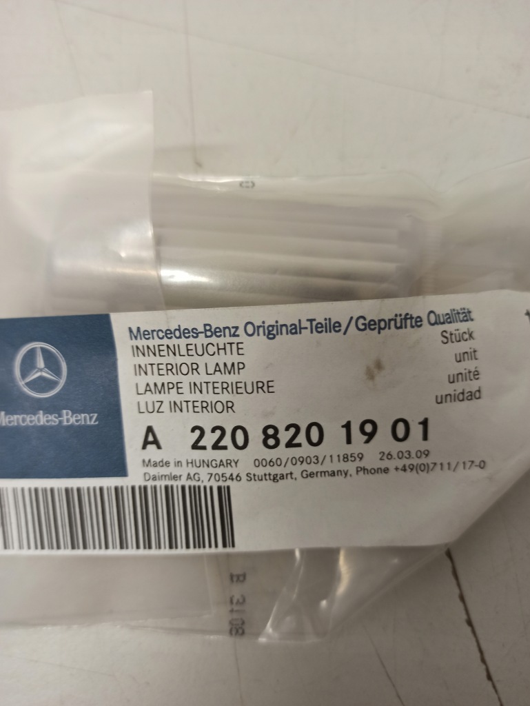 фото №3, Лампа освітлення салону mercedes a2208201901