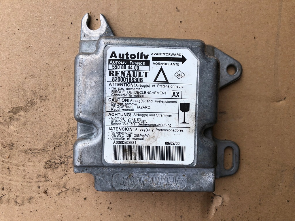 фото №1, Датчик модуль подушка безопасности renault laguna i 550804400