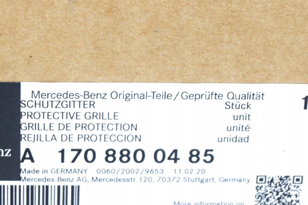 фото №9, Mercedes-benz slk r170 передняя защита радиатора nowa оригинальная a17088004