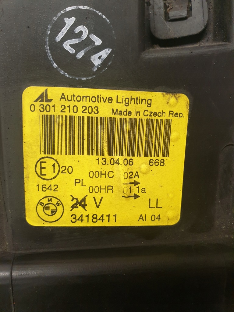 фото №12, Ліва лампа bmw x3 e83 оригінальний номер 3418411