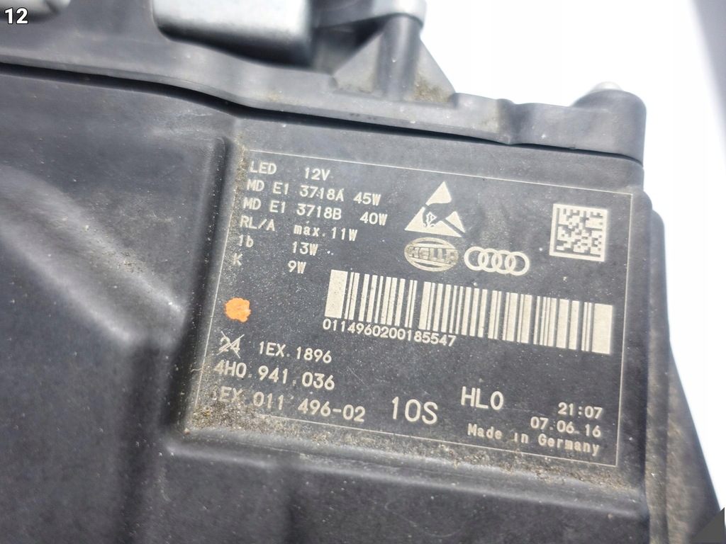 фото №13, Audi s8 a8 4h0 d4 lift 13-17 matrix full led лампа права перед eu комплектна