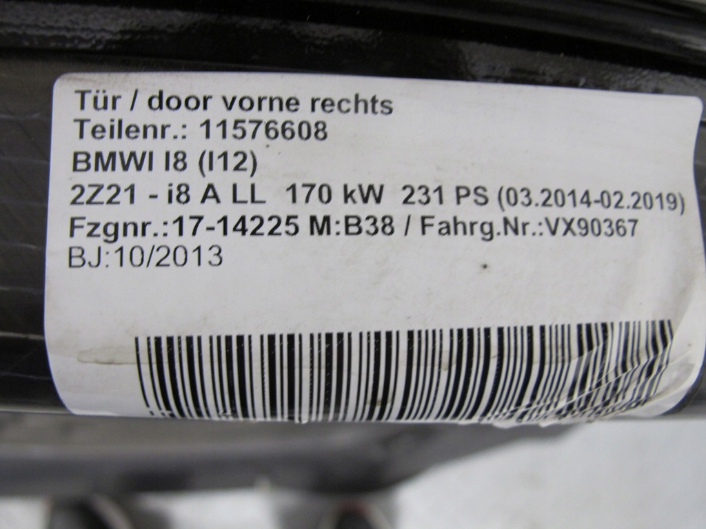 фото №6, Двері права сторона bmw i8 i12 i15 c01