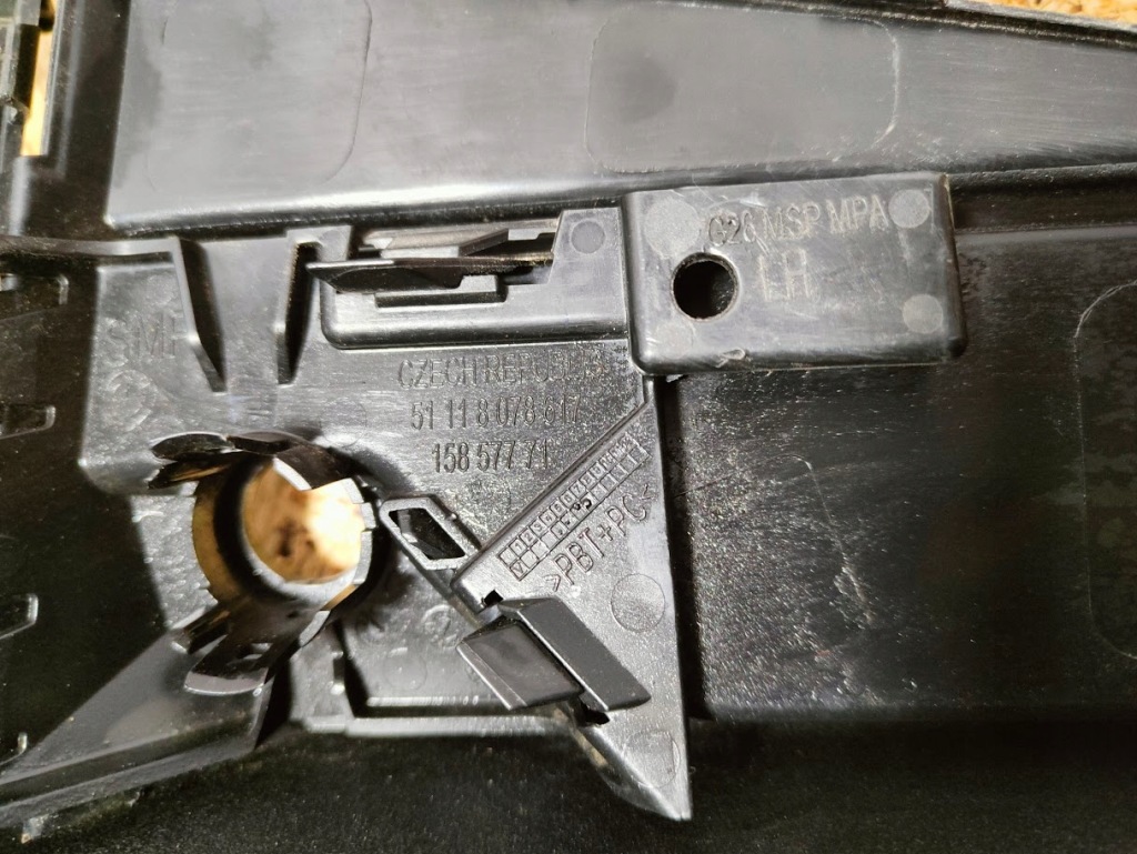 Решётка бампера левая перед bmw 4 g26 m-pakiet 51118078605 Недорого