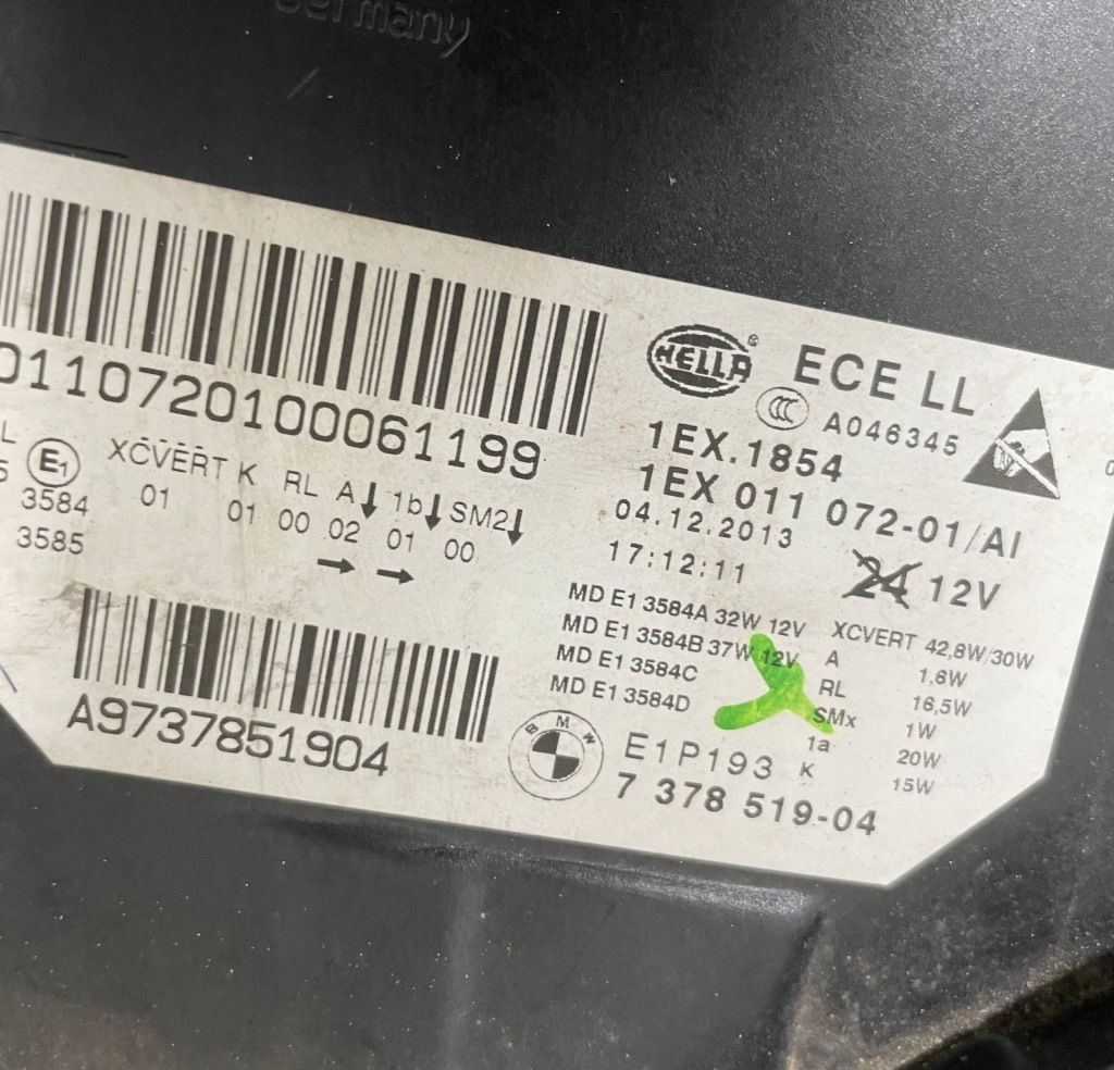 фото №10, Лампа bmw 5 v f10 f10 lift lci full led адаптивный левый перед 7378519