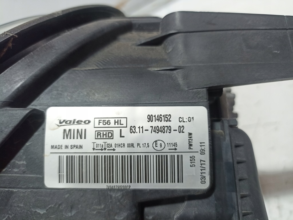 Mini cooper f55 фара левая передняя led 7494879 с Разборки