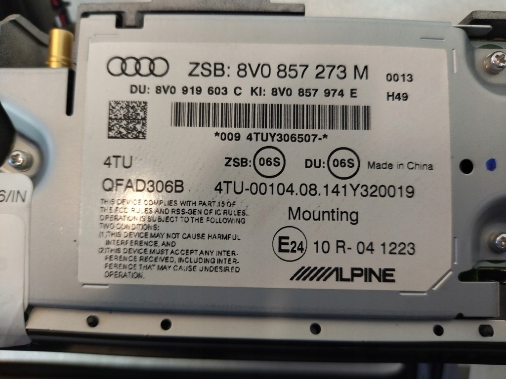 фото №8, 8v0857273m widna екран монітор lcd audi a3 8v 2012-2018r