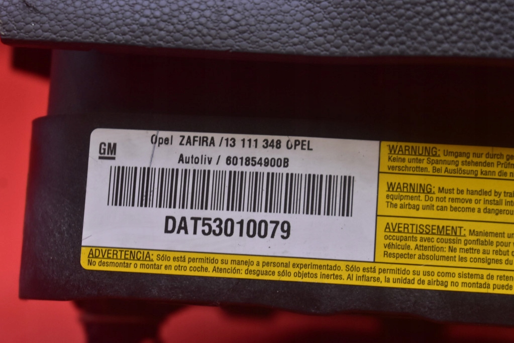 фото №7, Подушка безопасности подушка воздушная водителя 13111348 opel zafira b 05-10
