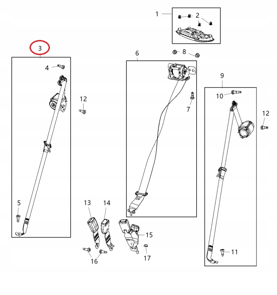 фото №2, Chrysler pacifica pas безопасности задняя правый