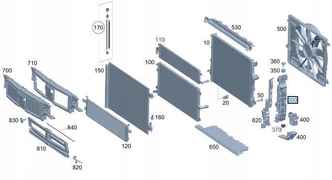 фото №1, Кронштейн радиатора r mercedes c klasa w206 21-