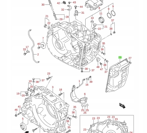 Suzuki swift mk8 17- піддон масляна коробки автоматична коробка передач Недорого