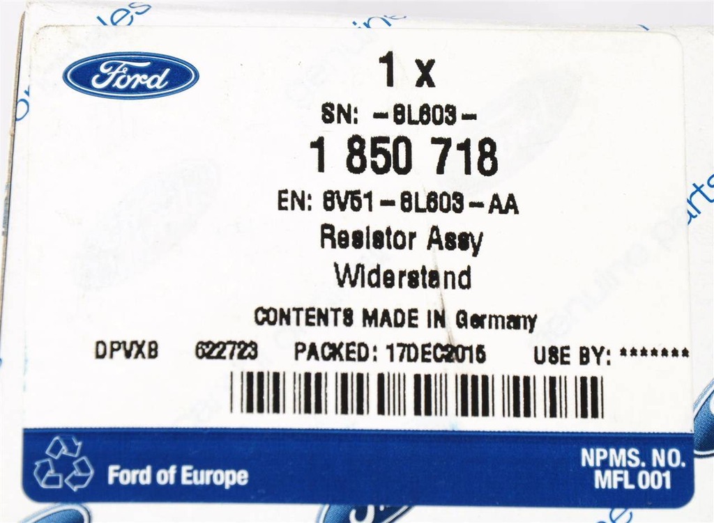 фото №5, Резистор вентилятора ford b-max fiesta mk7 ka+