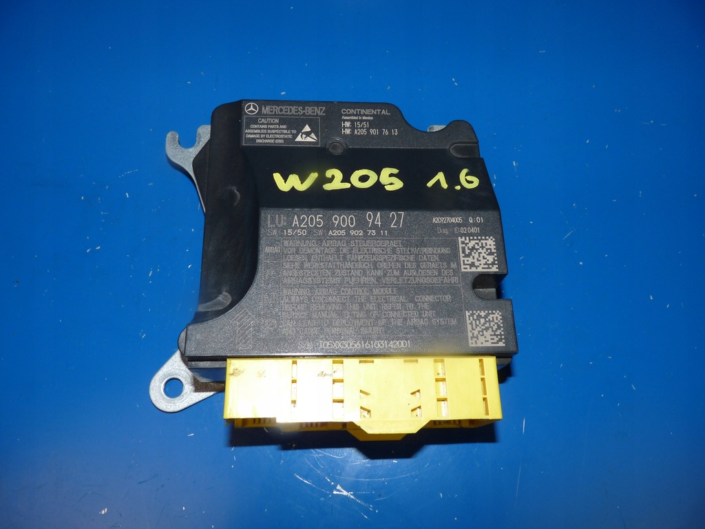 фото №1, Mercedes c w205 модуль блок управления air bag подушек