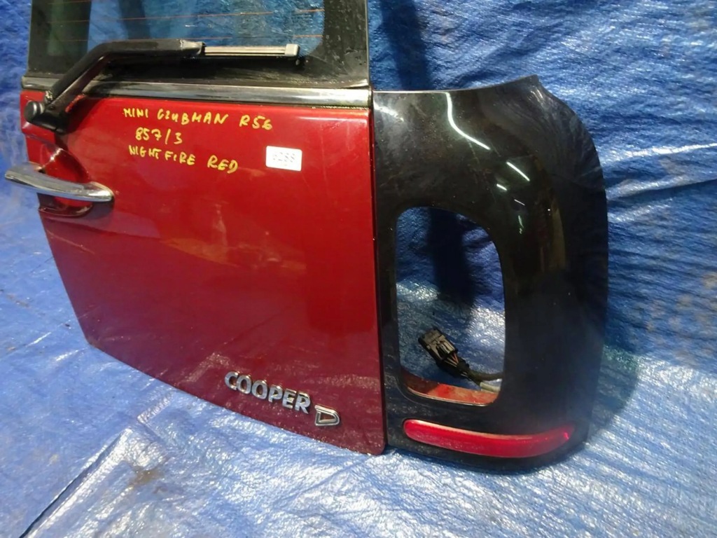 фото №2, Дверь правое задняя mini one - cooper coupe r55 clubman 857/3 ночь fire red