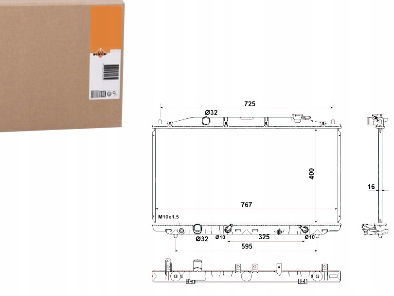фото №1, Nrf53971 радіатор honda accord 2,4 08-