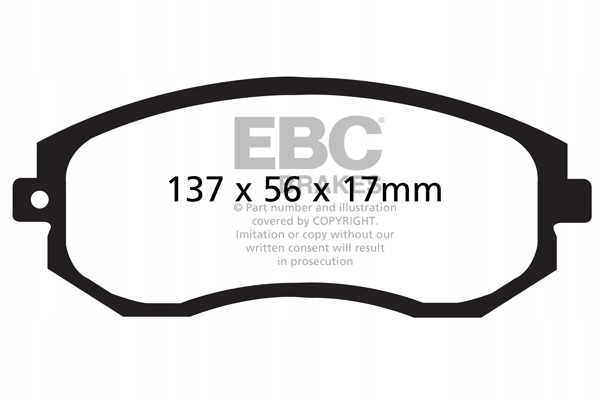 фото №1, Ebc yellow subaru xv гальмівні колодки перед dp41884r