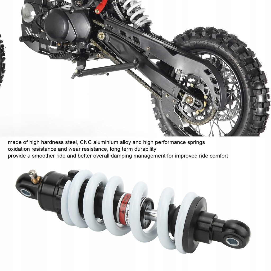 фото №11, Амортизатор пружина 12mm регулируемые амортизатор 250mm motocykli quady