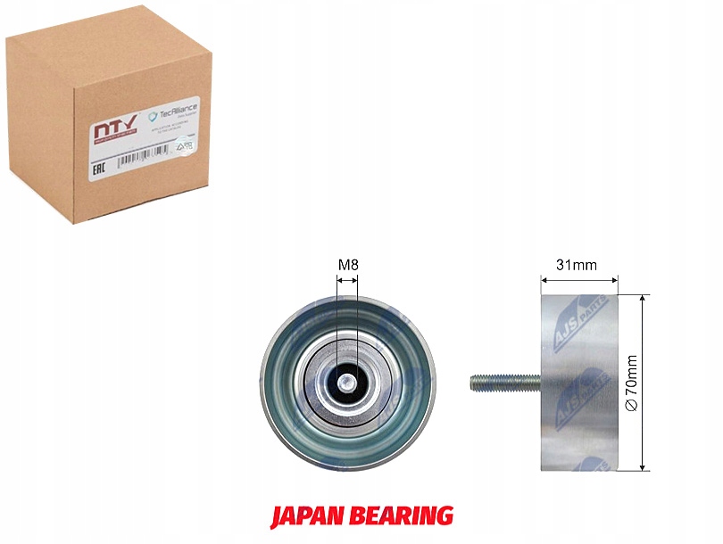 фото №1, Nty rnk-dw-005 ролик напрямна / напрямна, ремінь клиновий зубчастий