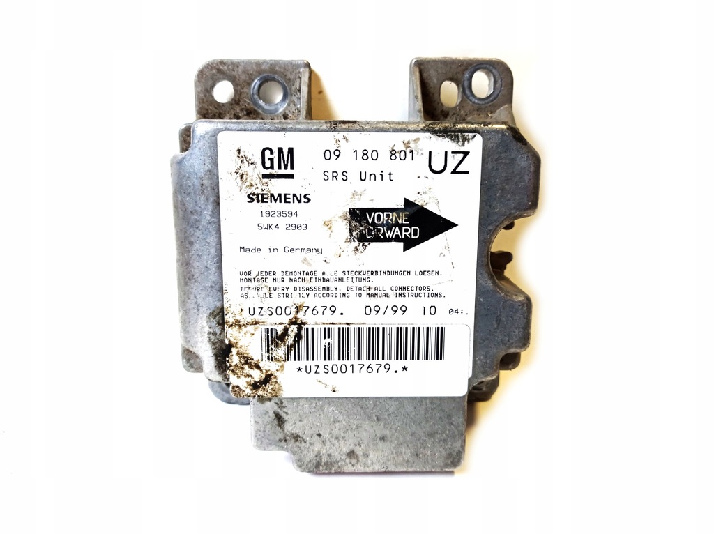 фото №1, Модуль датчик подушка безпеки opel omega b 09180801