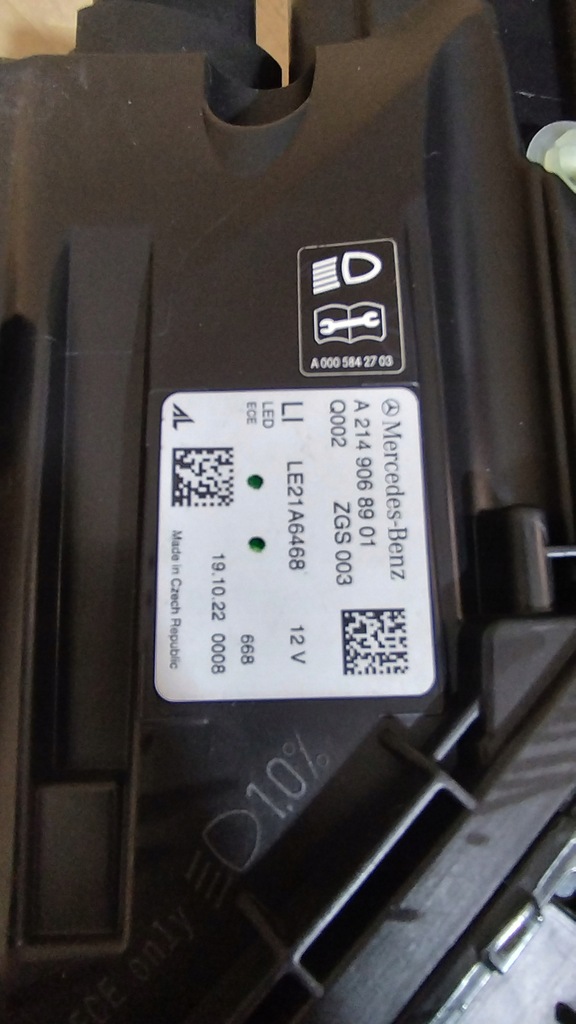 фото №13, Лампа mercedes e-klasa w214 digital light левая правая a2149068901 2149069001