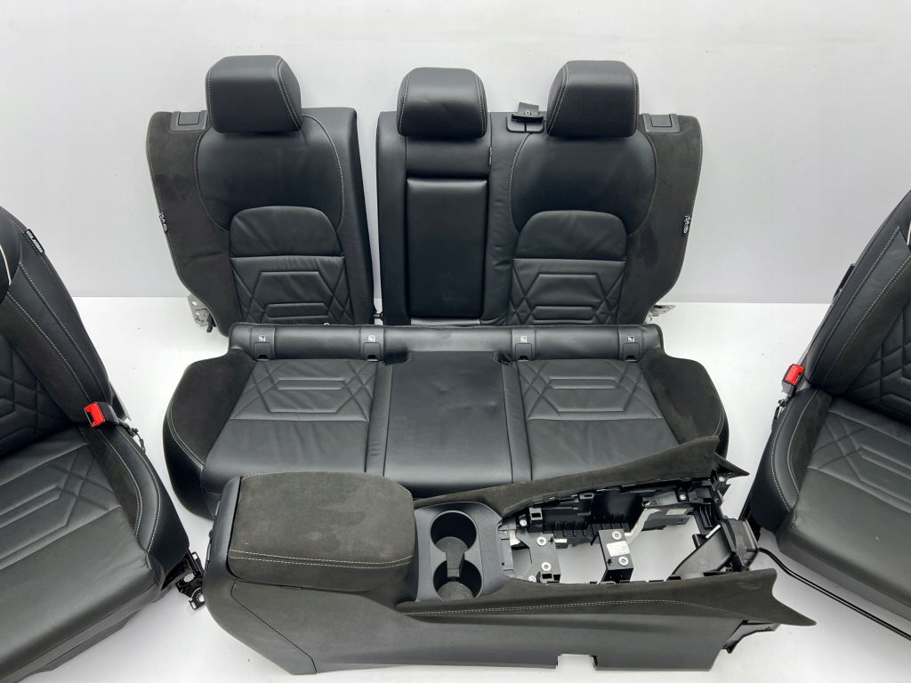 фото №8, Nissan qashqai iii j12 салон сиденья заднее сиденье комплект полукожа alcantara 21-