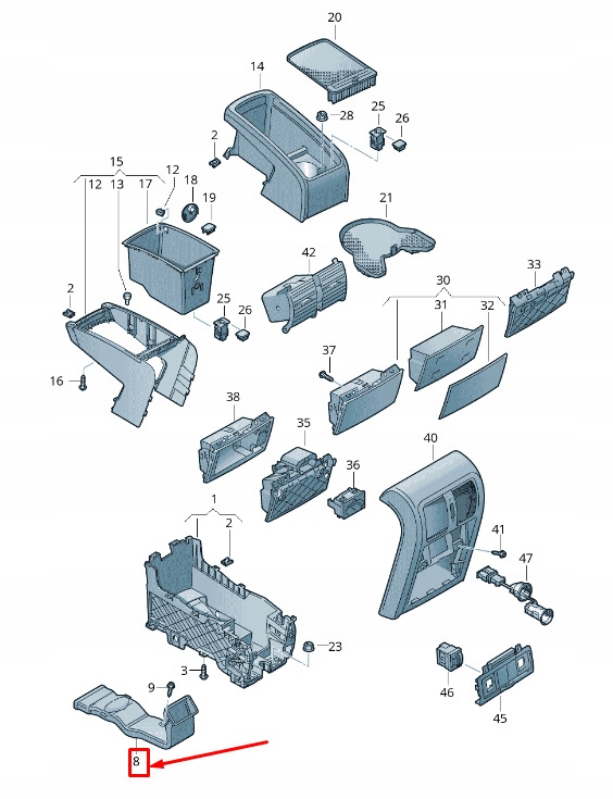 фото №1, Vw cc 35 прилад панель rear air guide канал 3c0864254b original