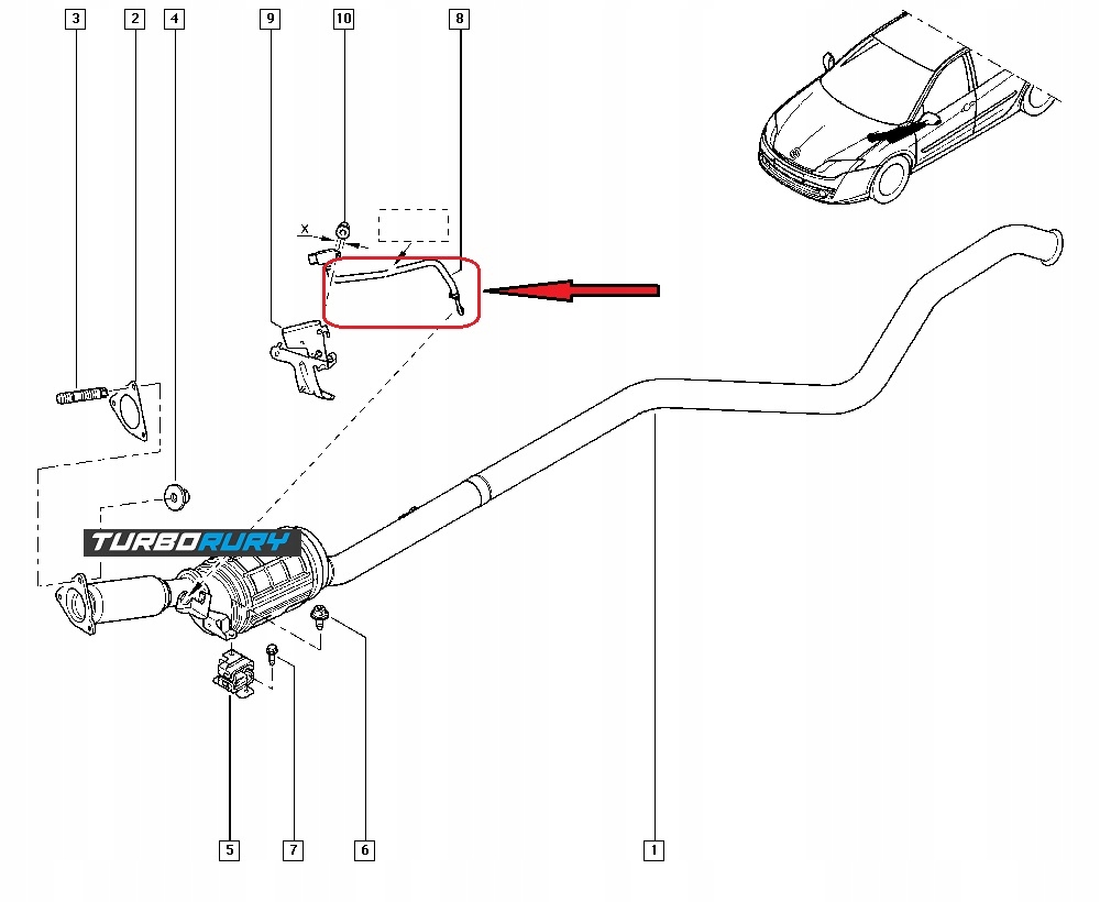 фото №5, Шланг труба wąż давления выхлопных газов renault koleos i 2.0 dci 208152425r