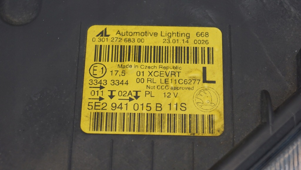 фото №12, Лампа лівий перед skoda octavia iii bi-xenon поворотний 5e2941015b