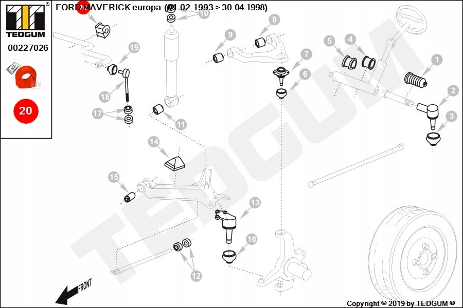 фото №5, Tedgum 00227026 подвеска, стабилизатор
