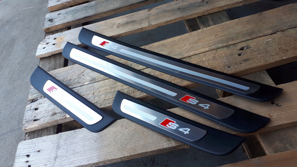 фото №10, S4 b8 lift накладки пороговые sline накладки na пороги