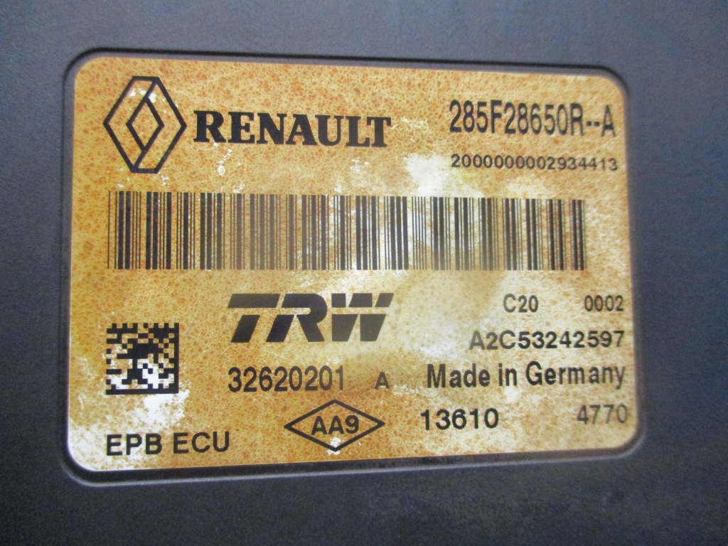 фото №3, Модуль тормоза ручного 285f28650r a2c53242597 renault scenic grand iii 09-1