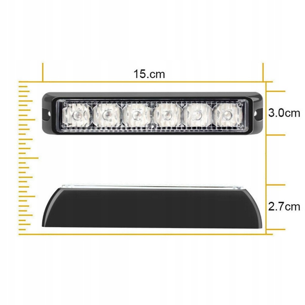 4x фари попереджувальні stroboskop pomoc евакуатор led 12v водонепроникний ip67 Доставка