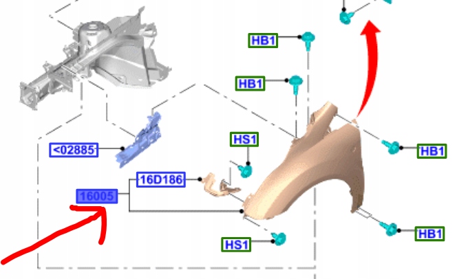 фото №1, Крыло передний левый ford tranist connect mk2 2013-2023 оригинальный номер