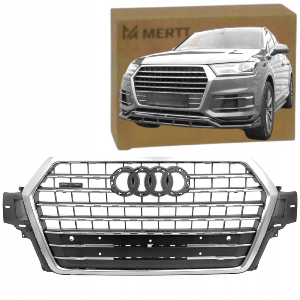 фото №1, Решітка радіатора накладка решітка радіатора решітка радіатора передня audi q7 4m s-line хром 2015-2019