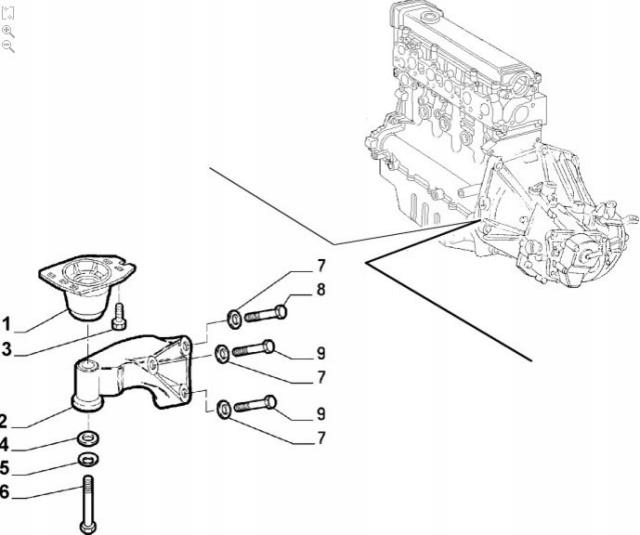 фото №4, Кронштейн двигуна alfa romeo 146 99-00 оригінал nowa