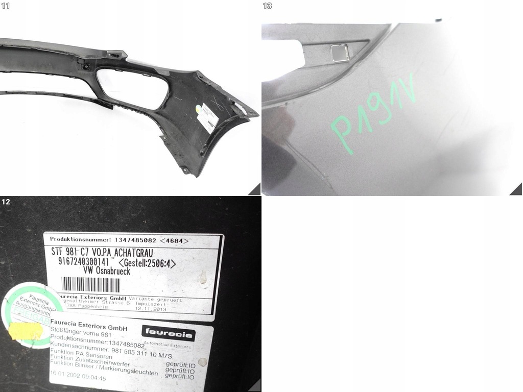 фото №12, Porsche 981c 981 cayman 13-16 бампер перед b.ładny отвори tylko na pdc