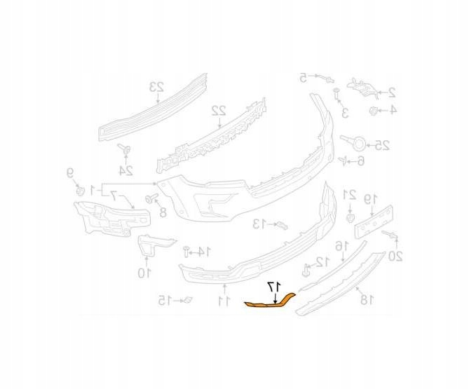 фото №2, Ford explorer 18- молдинг бампера