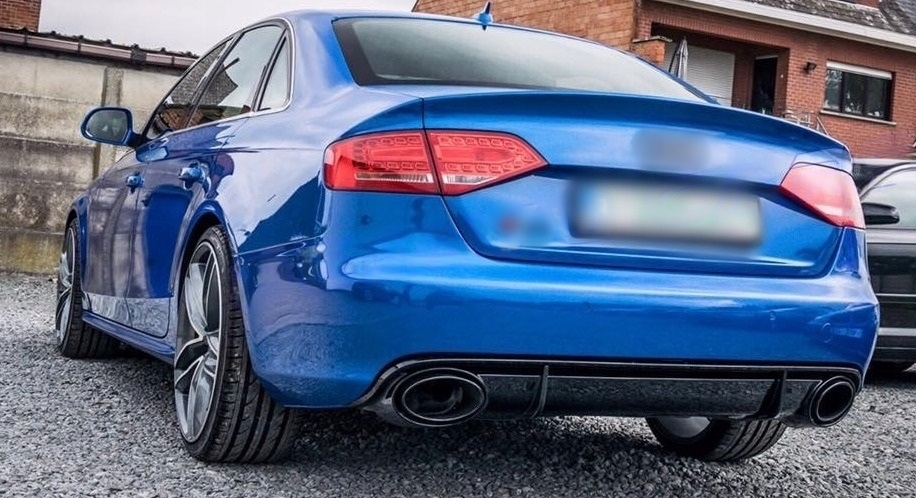 фото №10, Спойлер бампера audi a4 b8 2008-2011 зразок rs4 full black дифузор накладка