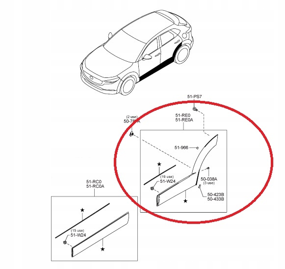 фото №1, Mazda оригинальный номер молдинг дверь задних правых mazda cx30 dm