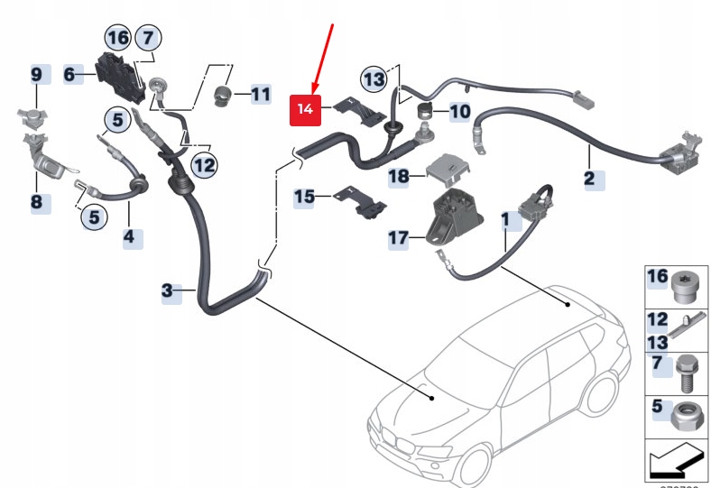 Купити Bmw x3 f25 кронштейн трубка b 61139281699 9281699