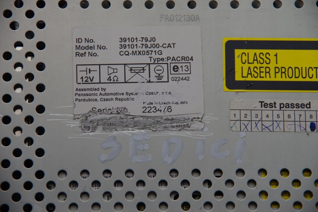 фото №6, Радіо cd fiat sedici 39101-79j0 39101-79j00-cat cq-mx0571g