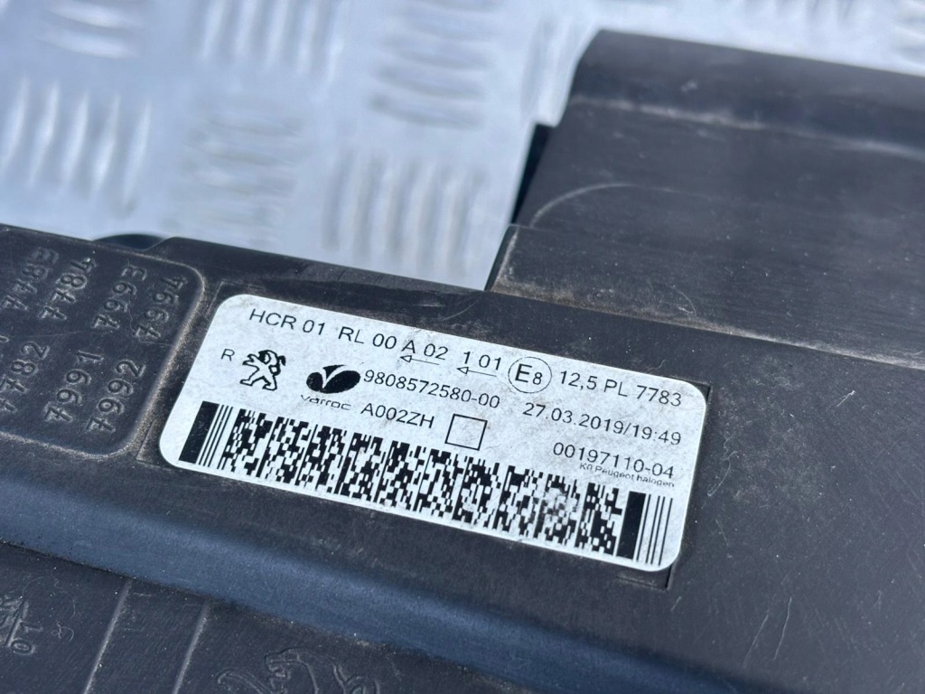 Peugeot expert iii лампа ліва права перед eu. 9808572680 9808572580 Зі Шроту