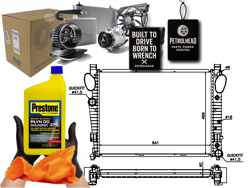 фото №1, Радіатор двигуна mercedes s c215 s w220 sl r #petrolhead pro+ kit5