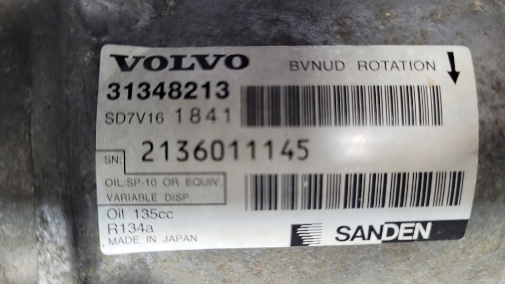 фото №6, Компрессор кондиционера volvo v60 s60 1.6d d2 115km