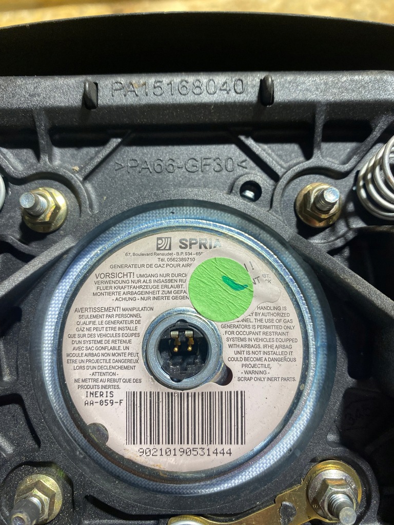 фото №3, Подушка водителя renault master movano 98- 2,5