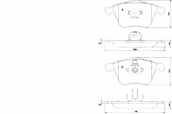 фото №1, A.b.s. гальмівні колодки гальмівний. volvo s40 ii, v50 04-