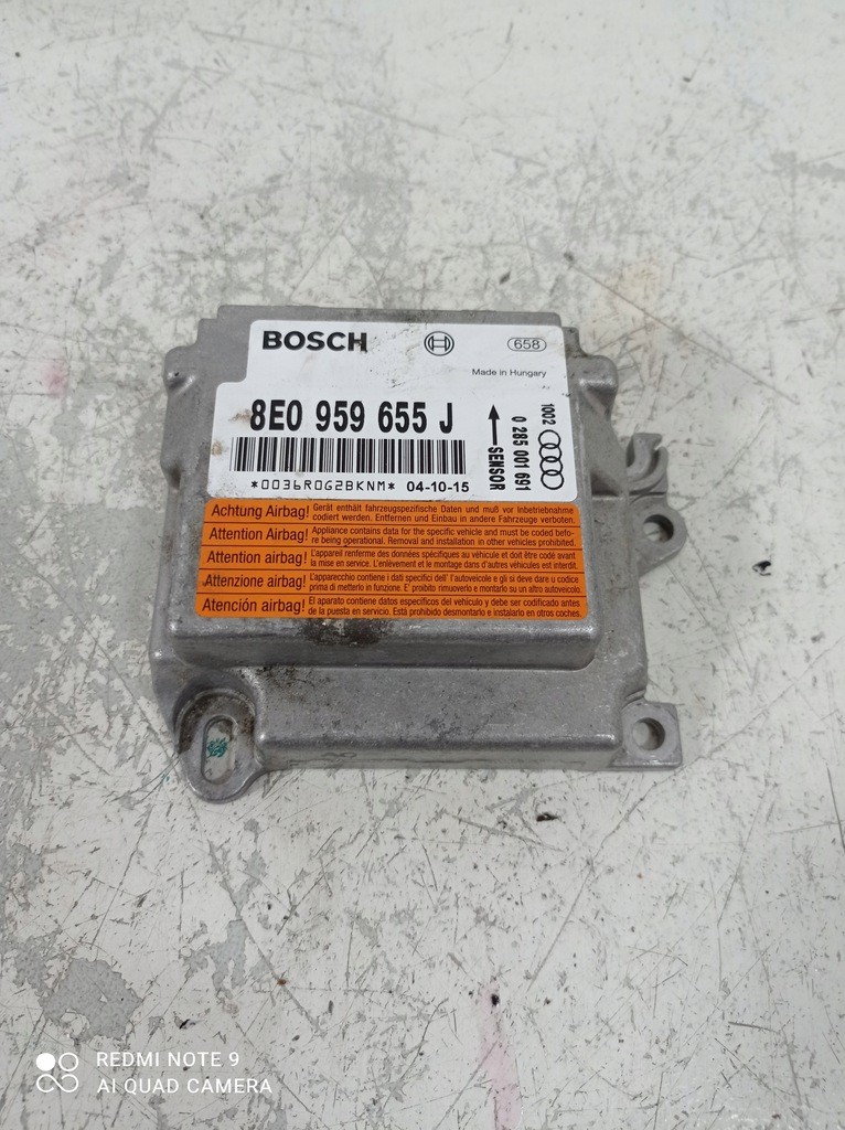 фото №1, Модуль датчик подушка безопасности audi a4 b6 8e0959655j