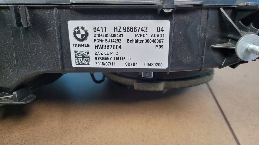 фото №15, Bmw 5' g31 518d touring 18r 2.0d обігрівач повітродувка 9868742