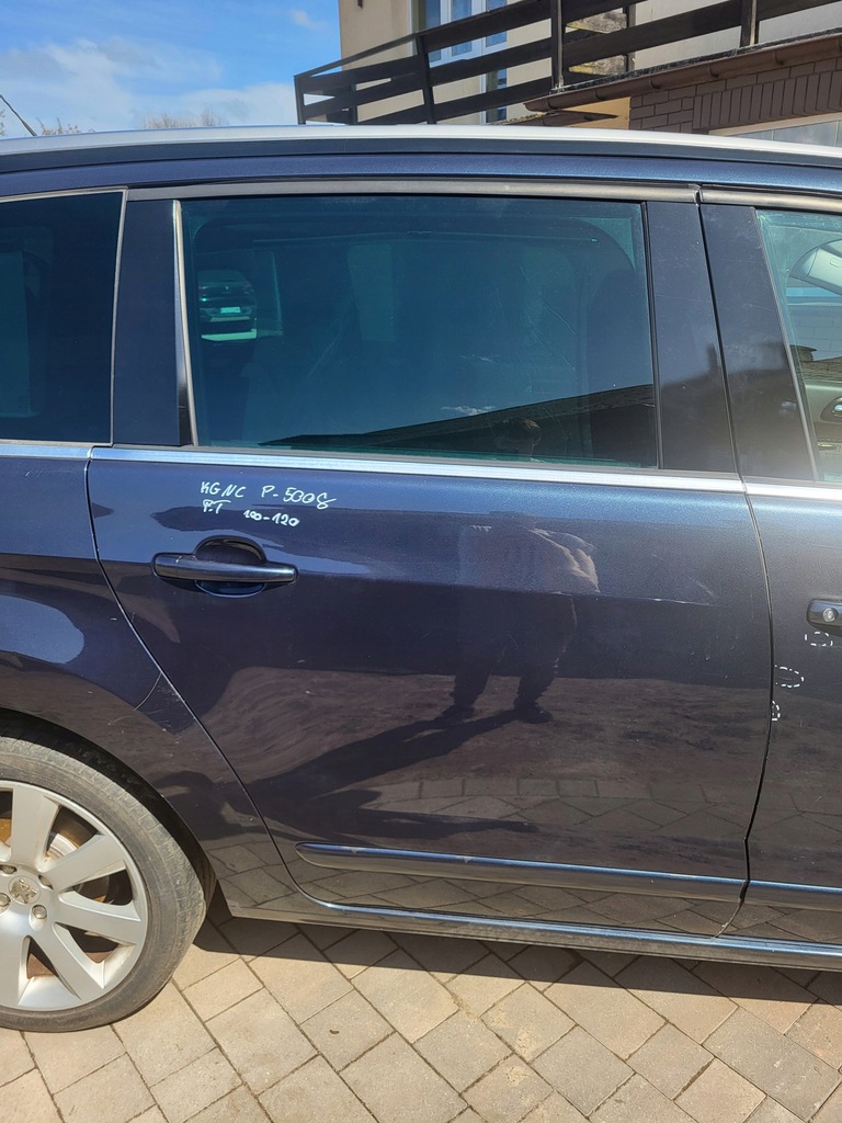 фото №1, Дверь правый задняя правое peugeot 5008 i granatowy kgnc